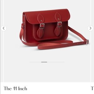 Cambridge Satchel Company. 11 inch. Original red crossbody bag